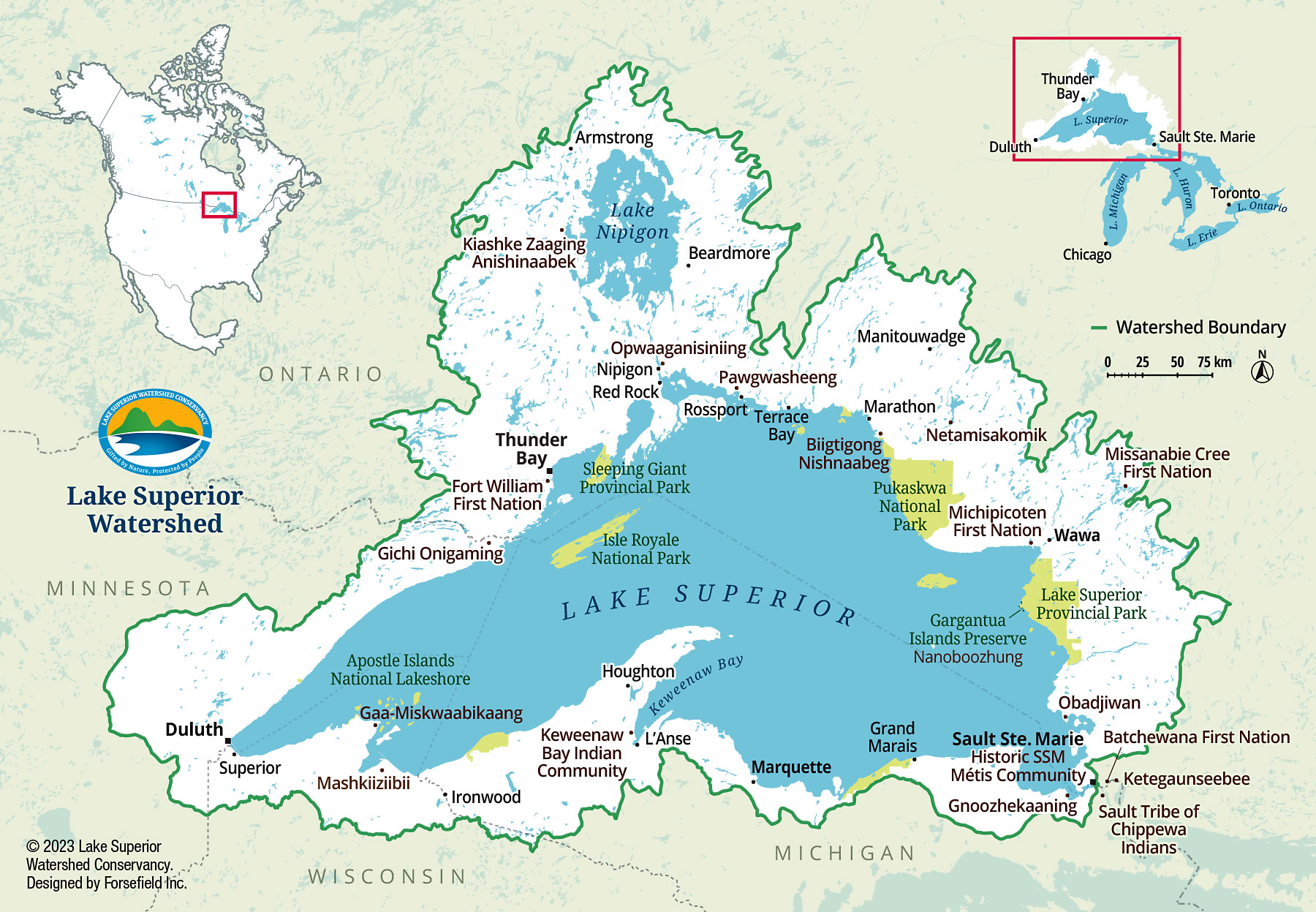 lake superior watershed map